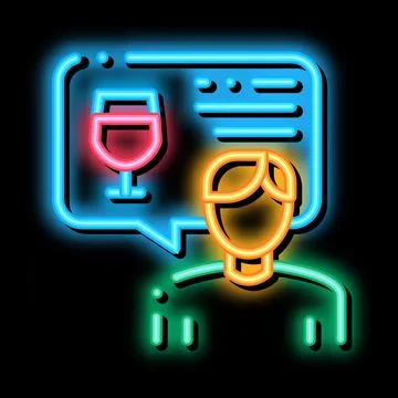 Representative of wine neon glow icon illustration Stock Illustration