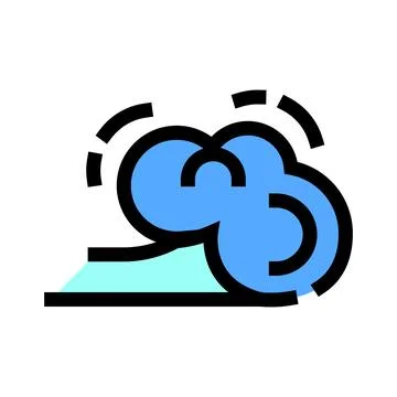 Representing blowing wind or strong air movement icon Stockillustratie