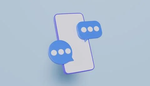 Representing online messaging and communication, smartphone with blank screen Stock Illustration