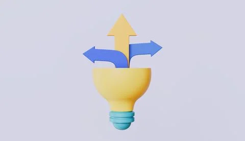 Representing startup navigation and pivoting, Arrows in different directions Stock Illustration