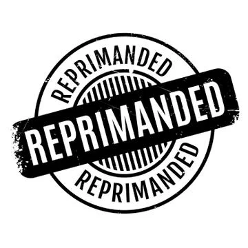 Reprimanded rubber stamp Stock Illustration