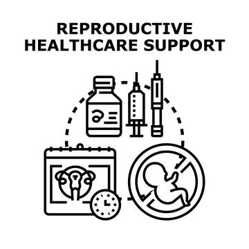 Reproductive healthcare support program choosing family planning Illustration