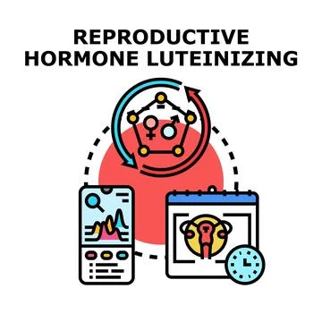 Reproductive hormone luteinizing cycle tracking and health Stock Illustration