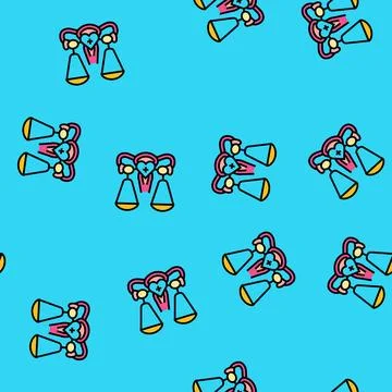 Reproductive justice vector seamless pattern Stock Illustration