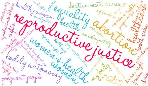 Reproductive Justice Word Cloud Ilustração Stock