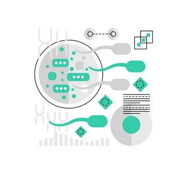 Reproductive process research Stock Illustration