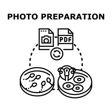 Reproductive technology research preparing in vitro fertilization Stock Illustration