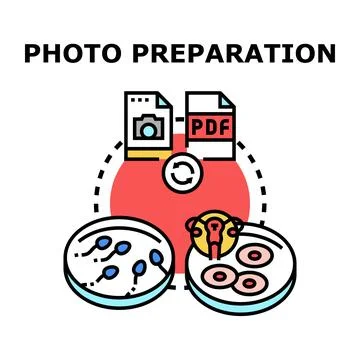 Reproductive technology research preparing in vitro fertilization Illustrazione stock