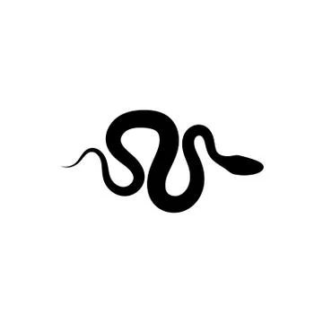 Reptile snake or serpent flat vector icon for animal apps and websites eps10 Stock Illustration