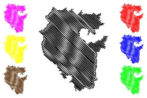 Republic of Bashkortostan map vector.... Stock Illustration