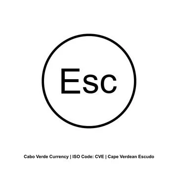 Republic of Cape Verde also called Cabo Verde Currency Symbol Stock Illustration