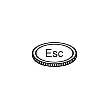 Republic of Cape Verde also called Cabo Verde Currency Symbol Stock Illustration