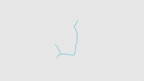 Republic of the Congo Country Line Map Self Drawing Animated Overlay, Alpha 4K 스톡 동영상 340290807