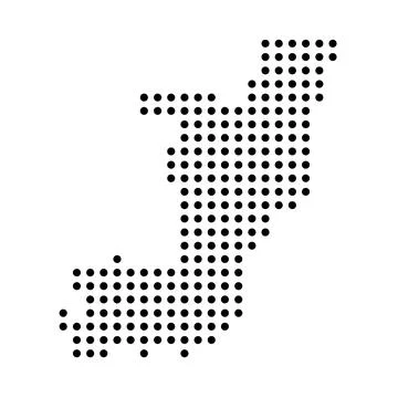 Republic of the Congo dotted vector map Stock Illustration