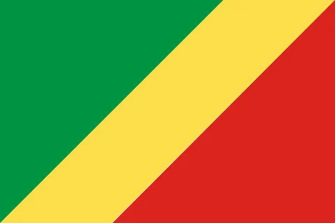 Republic of the congo flag flat vector illustration Stock Illustration