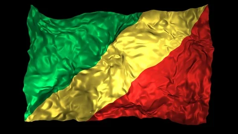 Republic of the Congo flag Stock Footage 110827706