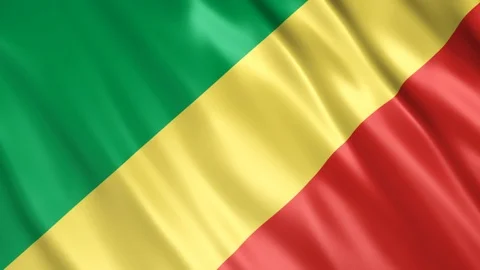 Republic of the Congo Flag Stock Footage 123891415