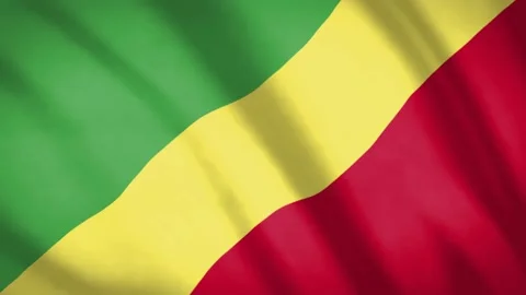 Republic of the Congo Flag  Stock Footage 188156077