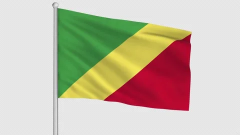 Republic of the Congo Flag Stock Footage 212096609