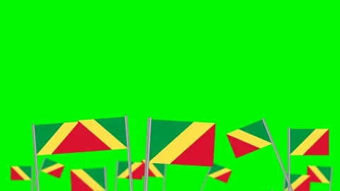 Republic of Congo flag on green screen Stock Footage 199912308