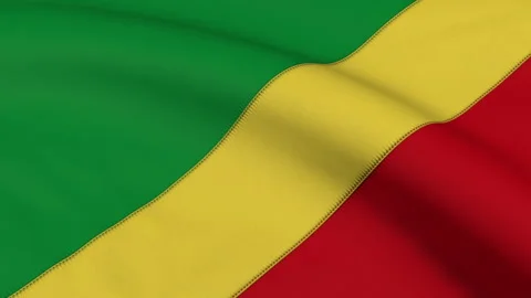 Republic of the Congo Flag Loop Stock Footage 241169373