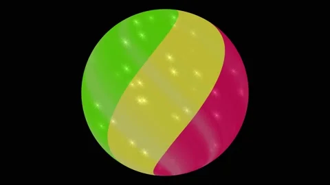 Republic Of The Congo flag in a round ball rotates. Flicker and shine. Animation Stock Footage 145857777