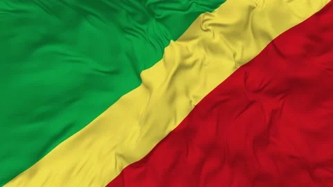 Republic of the Congo Flag Seamless Looping Background Waving Slow Motion Stock Footage 234106581