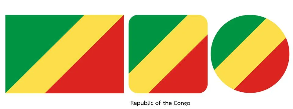 Republic of the Congo flag, vector illustration Stock Illustration