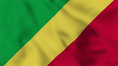 Republic of the Congo flag video - 4k footage Stock Footage 161112356