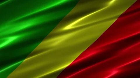Republic of Congo flag waving in the wind Stock Footage 348691005