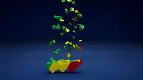 Republic of the Congo Map With Flag 스톡 동영상 324847445