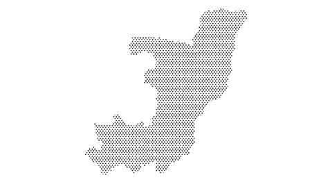 Republic of the Congo map from particles, dots. Digital silhouette. Abstrac.. Stock Footage 308594426