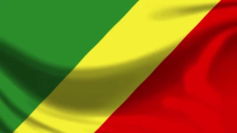 Republic of the Congo National Flag Waving Motion Animation in 4K Stock Footage 340276191
