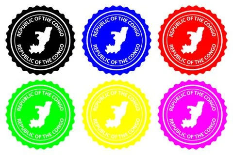 Republic of the Congo rubber stamp Stock Illustration