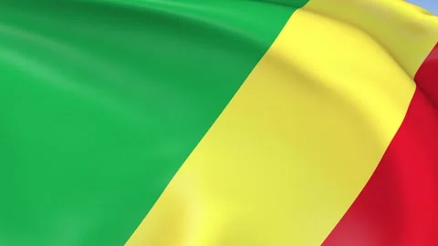 Republic of the Congo Waving Flag Background Loop Stock Footage 317845114