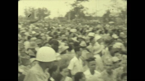 Republic Day Crowds 1946 Video stock 135096783