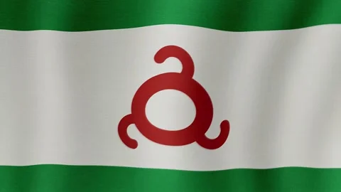 Republic of Ingushetia. The flag flutters in the wind Stock Footage 205720922