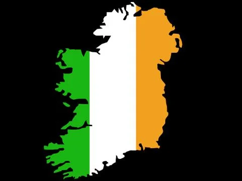 Republic of ireland map Stock Illustration