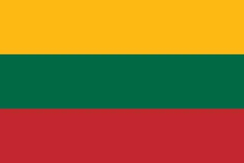 Republic of Lithuania flag graphics design. Ilustración de archivo