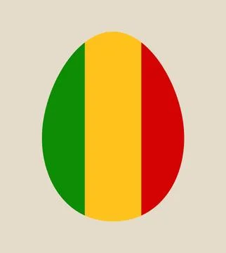 Republic of Mali flag icon designed in a simple circular shape, a patriotic.. Stock Illustration