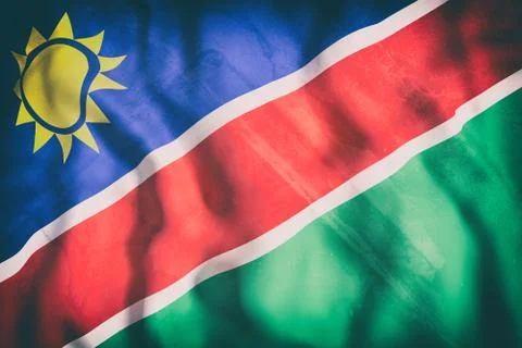 Republic of Namibia flag waving Stock Illustration