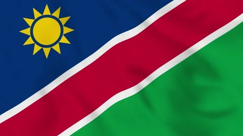 Republic of Namibia realistic waving flag. Stock Footage 202687689