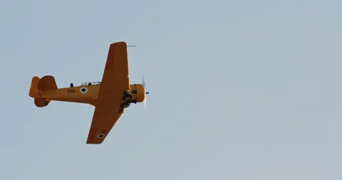 Republic P-47 Thunderbolt during a demonstration in an airshow 스톡 동영상 100471954