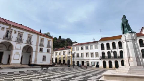 The Republic Square or Praca da Republica in Tomar, Portugal Stock-Footage 276504489