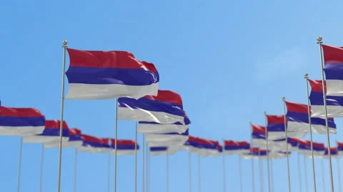 Republic of Srpska Row Of Flags Animation Stock-Footage 148784258