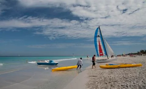 Republic of Сuba.Varadero's beach 스톡 사진