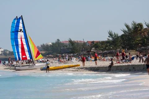 Republic of Сuba.Varadero's beach 스톡 사진