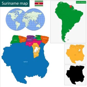 Republic of Suriname Stock Illustration