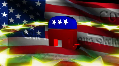 Republican Elephant background Stock Footage 129240