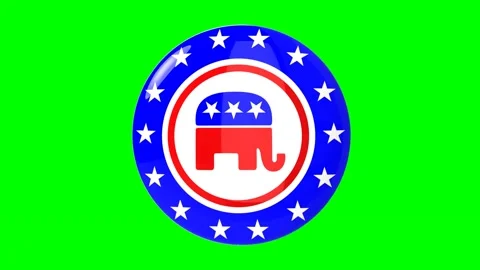 Republican rotating Logo Badge Stock Footage 218266053